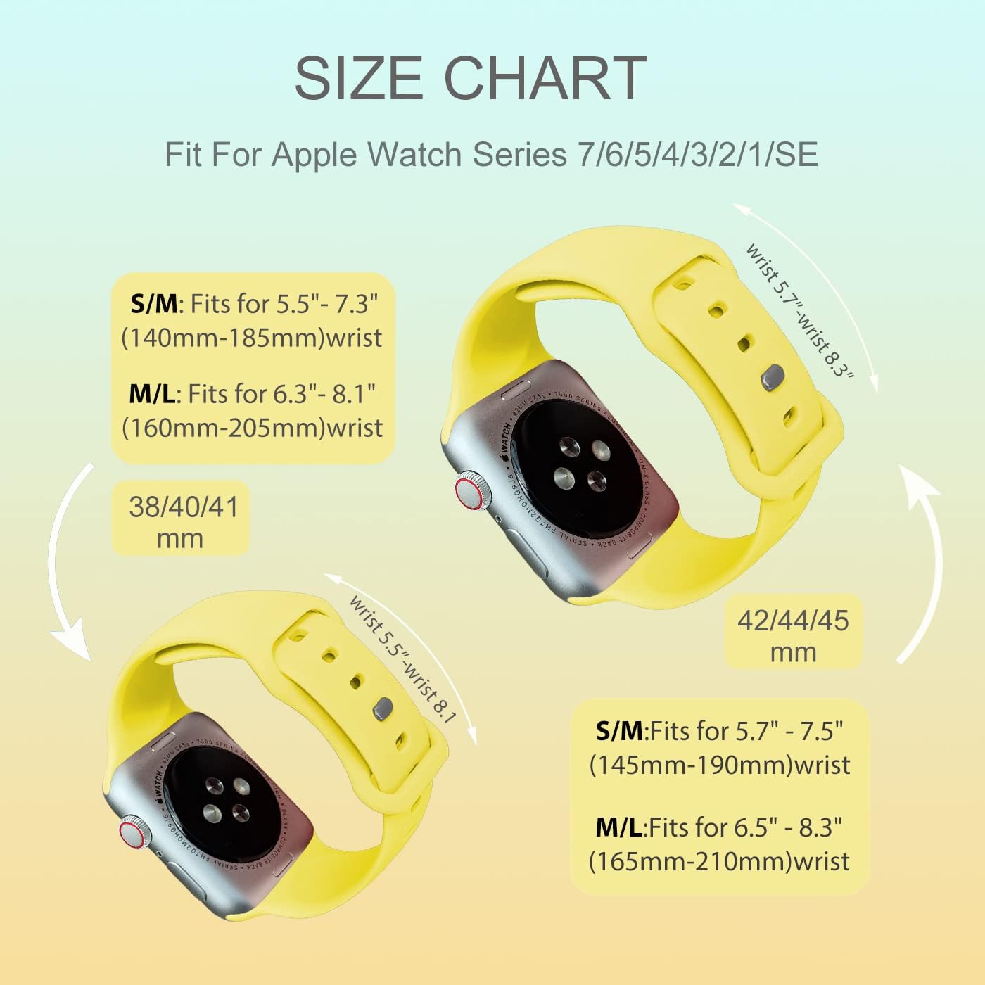 Sport Bands Compatible with Apple Watch 42mm 44mm 45mm 46mm 41mm 38mm 40mm 49mm for Women Men, Soft Silicone Strap for iWatch Wristband Series Ultra SE 11 10 9 8 7 6 5 4 3 2 1