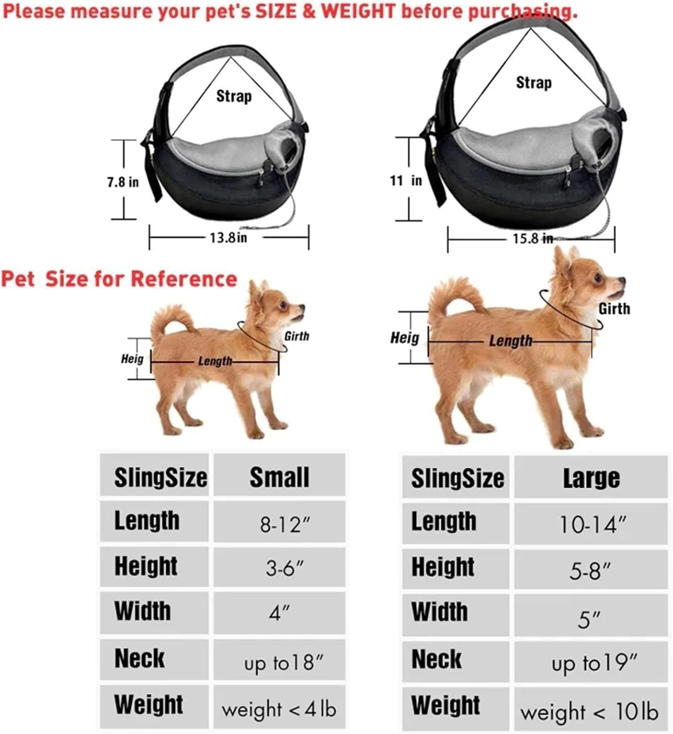 Pet Dog Sling Cat Carrier, Hands-Free Small Pet Pouch Bag with Breathable Net, Outdoor Travel Walking Carrying,Yellow,Small