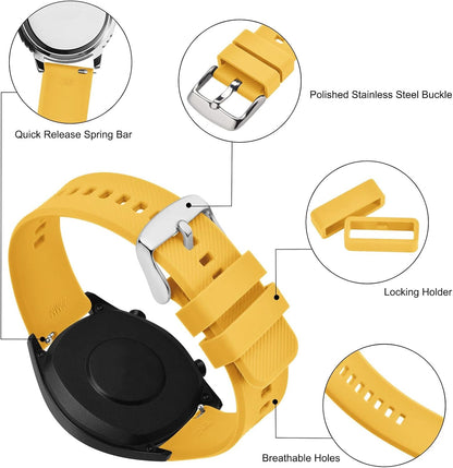 Watch Strap 18mm 19mm 20mm 21mm 22mm, Quick Release Silicone Watch Bands for Men Women