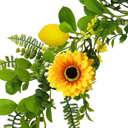 Artificial Lemon Garland, 6.56Ft, Sunflower Lemon Hanging Vines, Spring Summer Flowers Decorations for Table Centerpieces Room Kitchen Garden Birthday Wedding Baby Shower Party Decor
