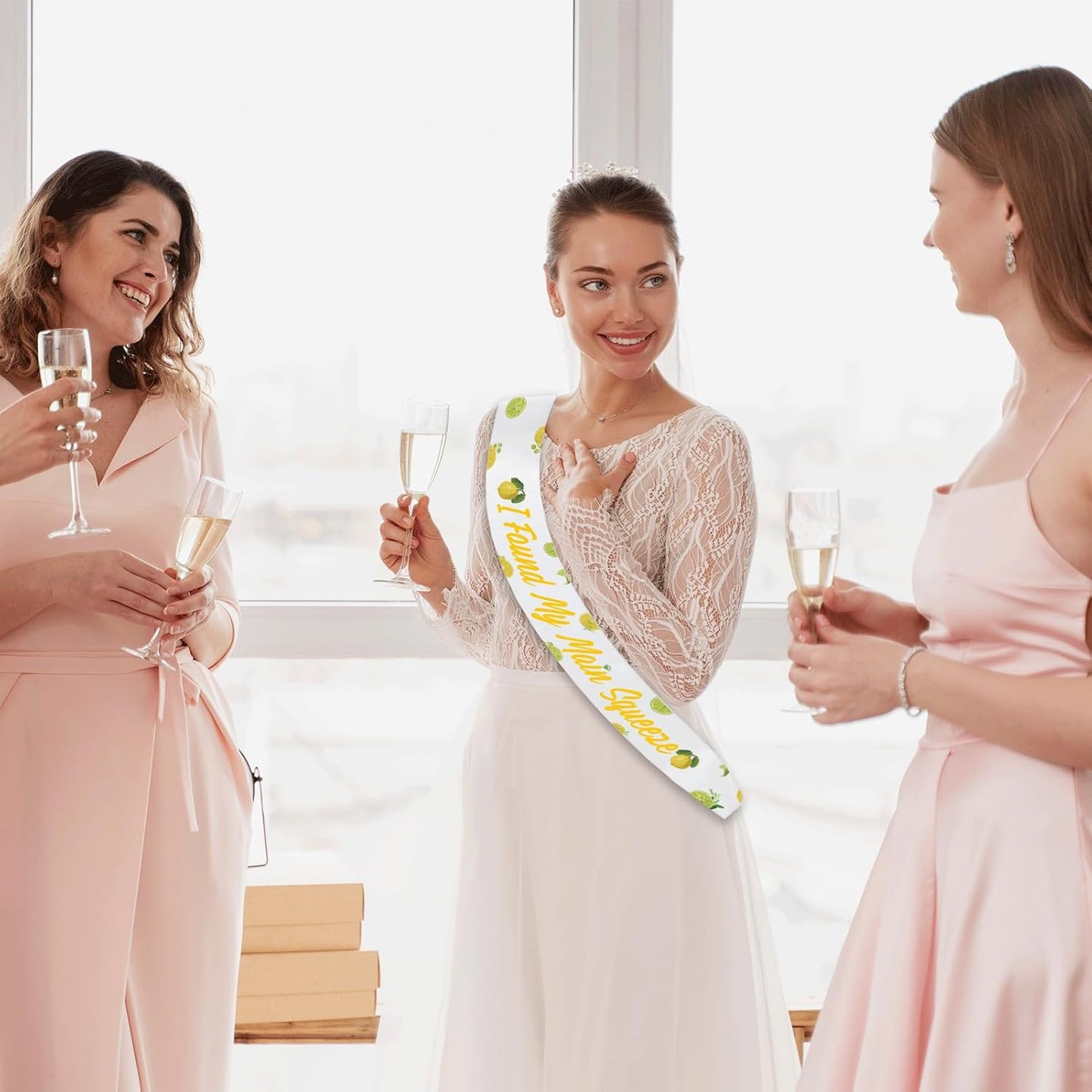I Found My Main Squeeze Sash, Yellow Lemon Bride To Be Sash for Capri Lemon Bachelorette Bridal Shower Wedding Engagement Party Supplies Decorations, Ideas, Gifts, Favors