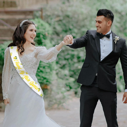 I Found My Main Squeeze Sash, Yellow Lemon Bride To Be Sash for Capri Lemon Bachelorette Bridal Shower Wedding Engagement Party Supplies Decorations, Ideas, Gifts, Favors