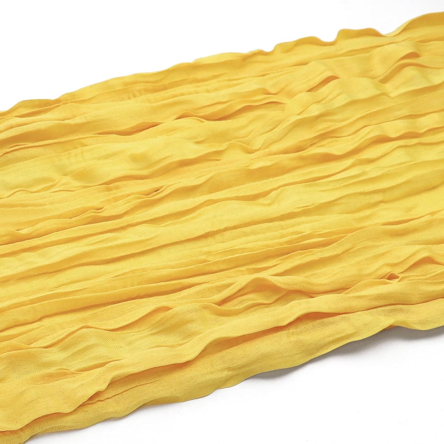 Yellow Cheesecloth Table Runner 10FT Gauze Rustic Cheese Cloth Dining Table Decor Runners Long for Easter Birthday Party Bridal Wedding Decorations 1Pack 35x120 Inches