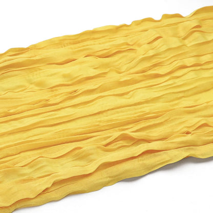 Yellow Cheesecloth Table Runner 10FT Gauze Rustic Cheese Cloth Dining Table Decor Runners Long for Easter Birthday Party Bridal Wedding Decorations 1Pack 35x120 Inches