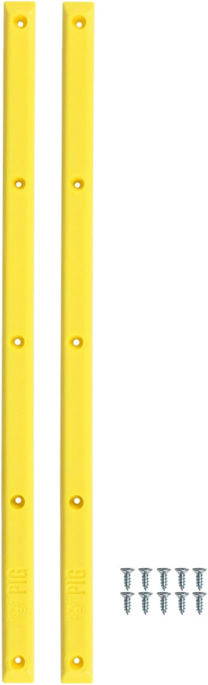 Neon Yellow Skateboard Rails
