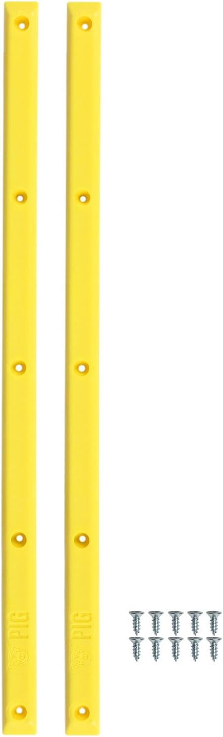 Neon Yellow Skateboard Rails