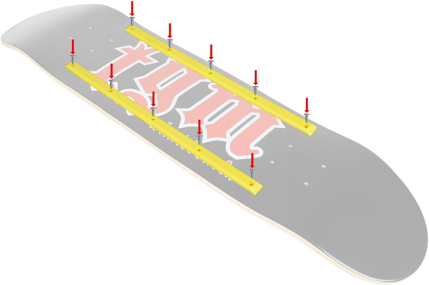 Neon Yellow Skateboard Rails