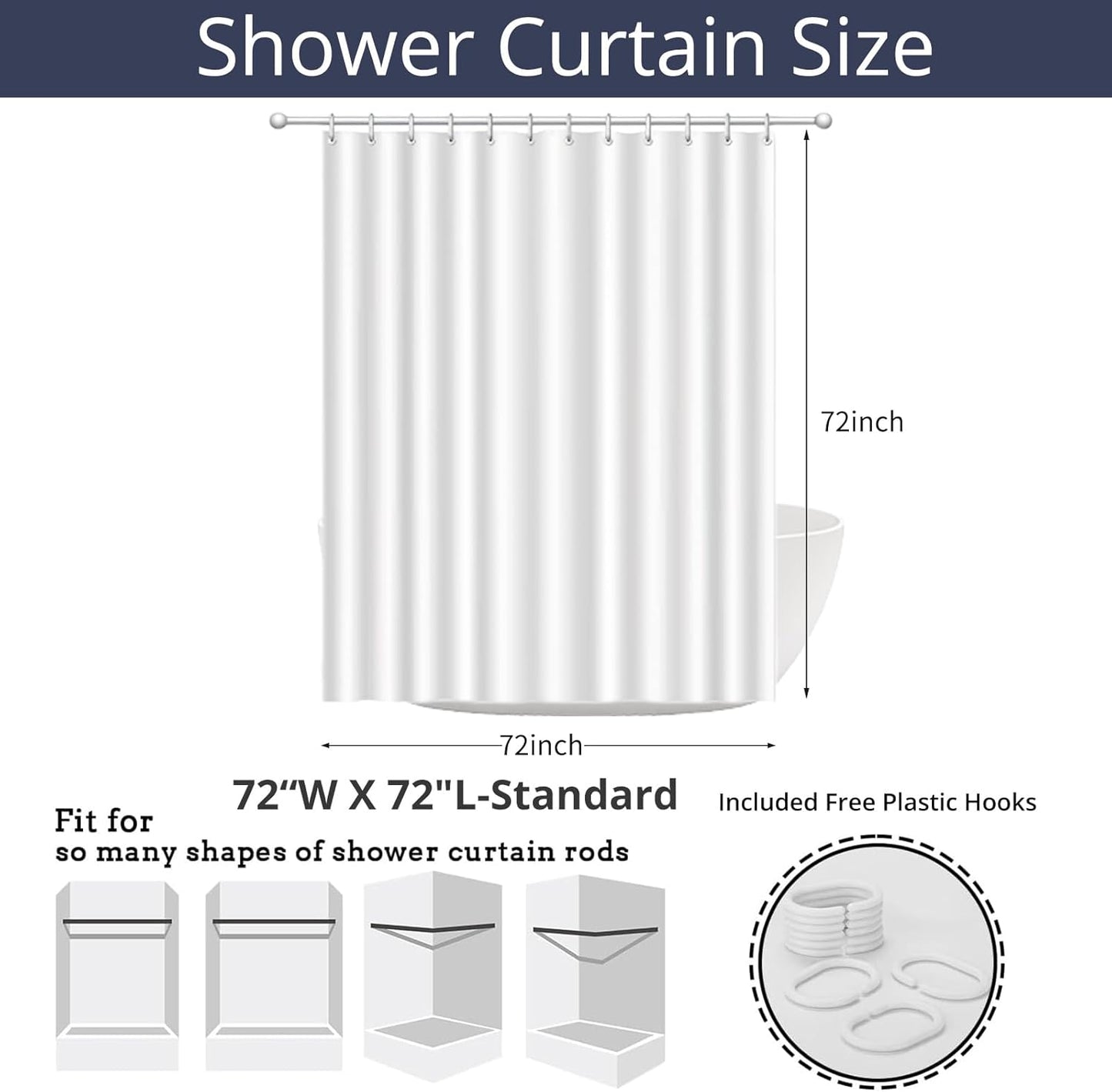 Yellow Bow Shower Curtain, Yellow and White Modern Aesthetic Bowknot with Polka Dot Cute Girly Bathroom Curtain Waterproof Fabric Machine Washable with Hooks, 72" Wx72 L