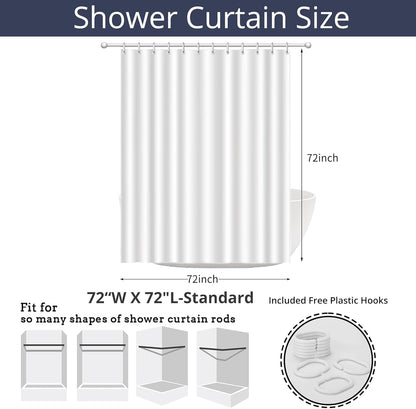 Yellow Bow Shower Curtain, Yellow and White Modern Aesthetic Bowknot with Polka Dot Cute Girly Bathroom Curtain Waterproof Fabric Machine Washable with Hooks, 72" Wx72 L