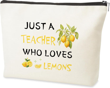 Gifts for Teachers Women - Teacher Appreciation Gifts,Christmas End of Year Birthday Valentines Retirement Lemon Gift for Women,Fruit Gift,Makeup Bags,Teachers Stocking Stuffers