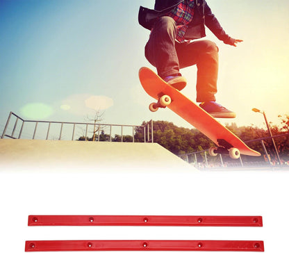 Skateboard Rails, 35.7x1.8cm/14.1x0.7in POM Skateboard Deck Guards Protector Longboard Rib Bones Rails Bumper Sleeve Strip for Skateboards Decks Cruiser