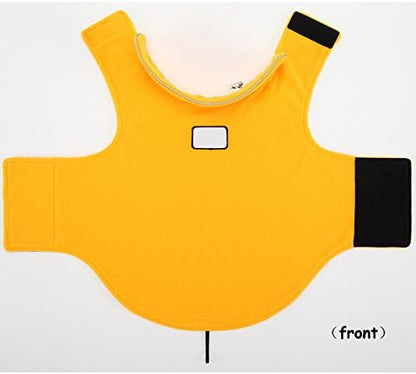 Creation Core Windproof Plush with Sport Vest Dog Clothes Night Reflective Jacket Pet Keep Warm Jacket No Pull No Choke Design Eco-Friendly for Small and Large Big Dog(Yellow XL)