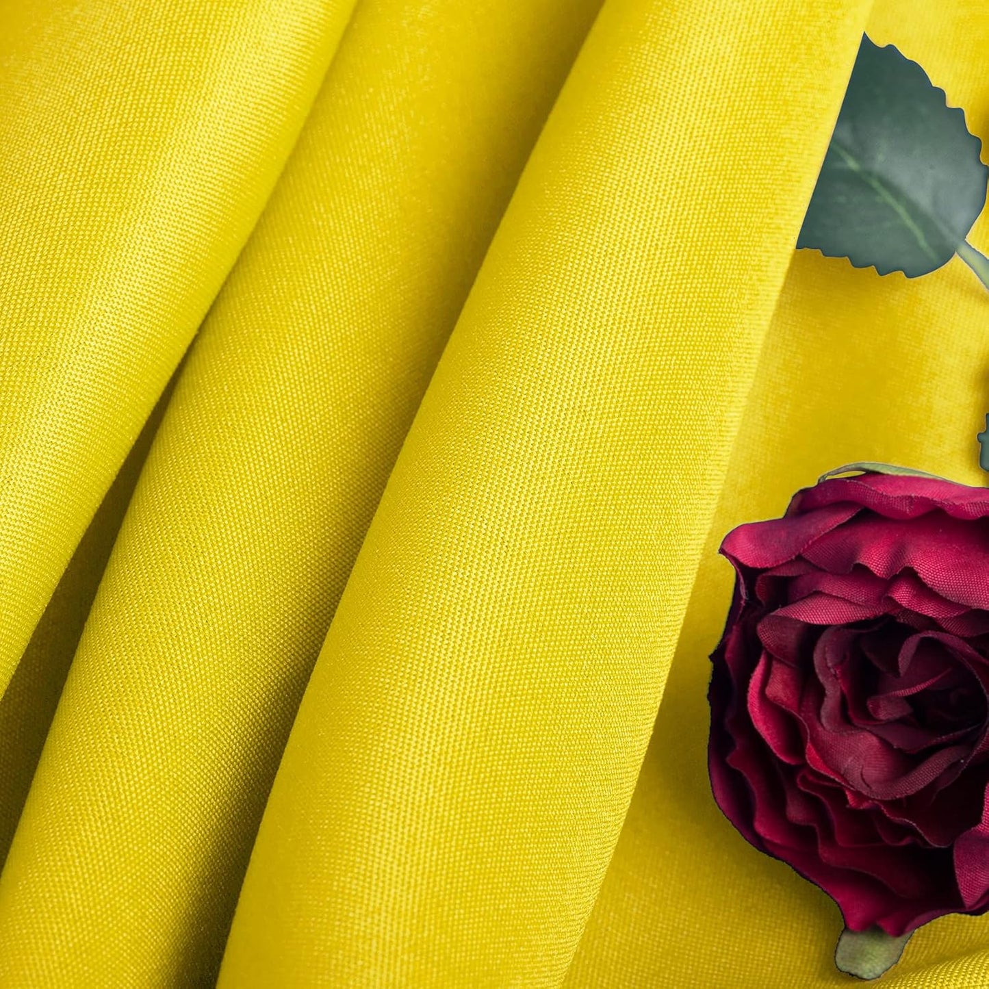 2pack 60x120 Inch Yellow Rectangular Tablecloth 6 Feet Table Cloth in Polyester Fabric for Wedding/Banquet/Restaurant/Parties