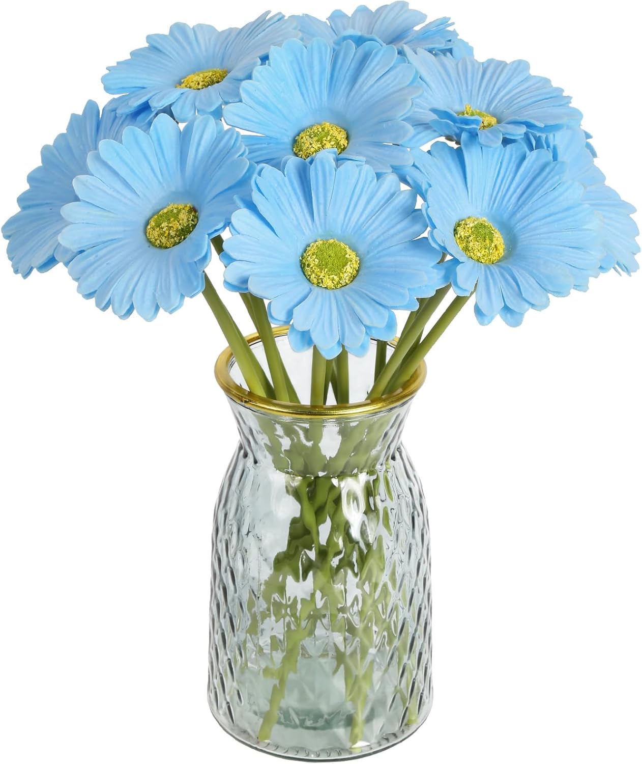 Daisy Flowers Artificial,20PCS Yellow Gerbera Daisy Artificial Flowers Fake Daisies for Wedding Party Office Home Decorations(Yellow)