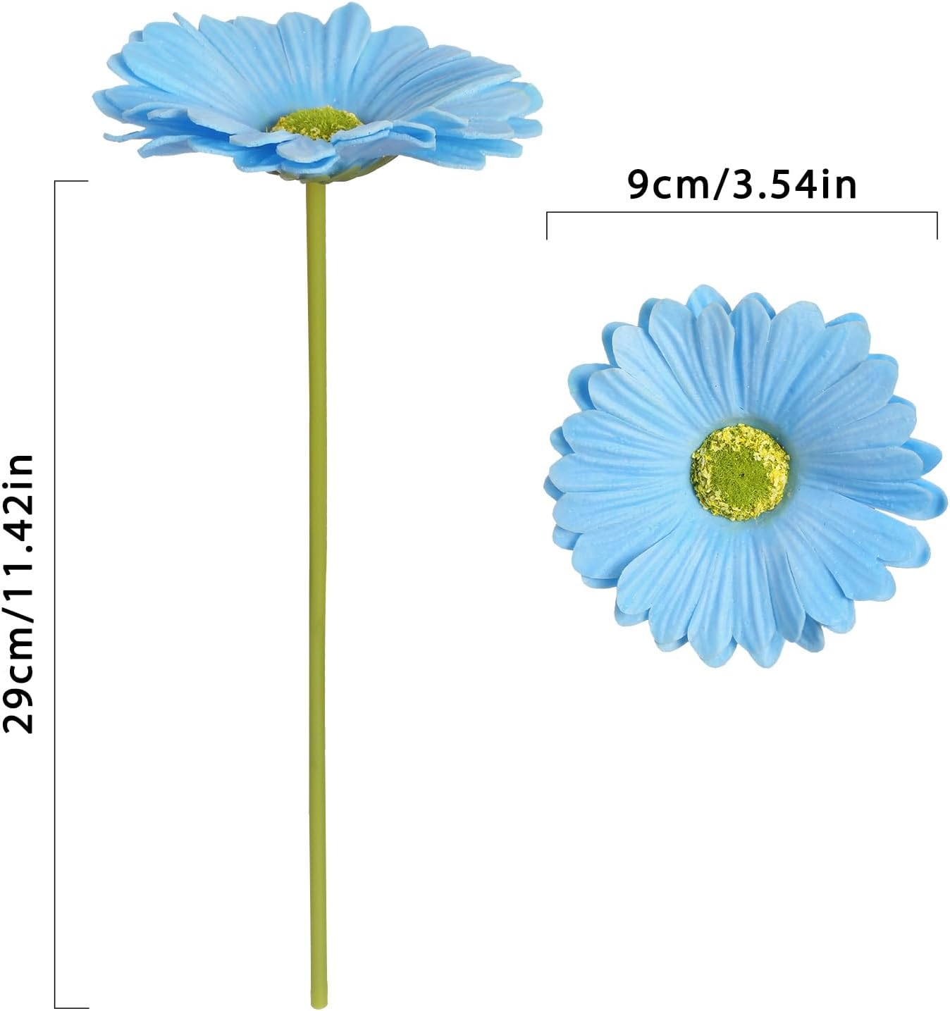 Daisy Flowers Artificial,20PCS Yellow Gerbera Daisy Artificial Flowers Fake Daisies for Wedding Party Office Home Decorations(Yellow)