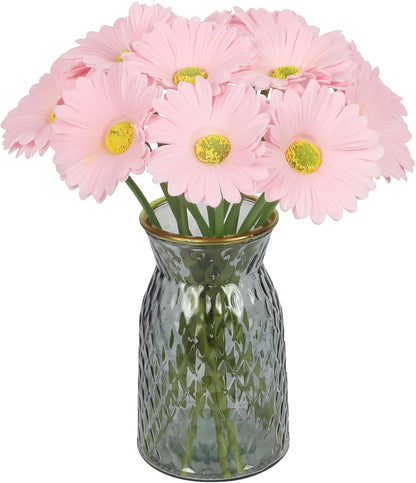 Daisy Flowers Artificial,20PCS Yellow Gerbera Daisy Artificial Flowers Fake Daisies for Wedding Party Office Home Decorations(Yellow)