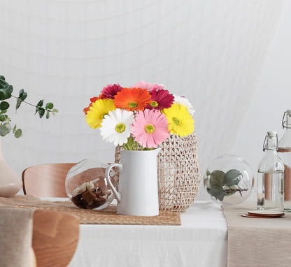 Daisy Flowers Artificial,20PCS Yellow Gerbera Daisy Artificial Flowers Fake Daisies for Wedding Party Office Home Decorations(Yellow)