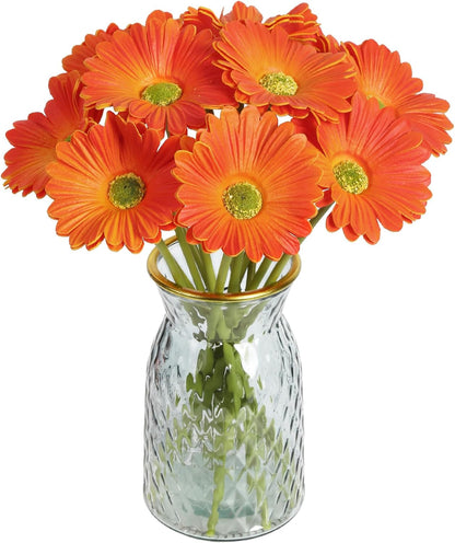 Daisy Flowers Artificial,20PCS Yellow Gerbera Daisy Artificial Flowers Fake Daisies for Wedding Party Office Home Decorations(Yellow)