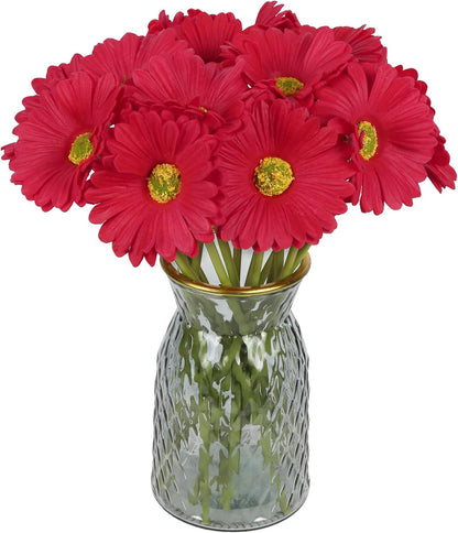 Daisy Flowers Artificial,20PCS Yellow Gerbera Daisy Artificial Flowers Fake Daisies for Wedding Party Office Home Decorations(Yellow)