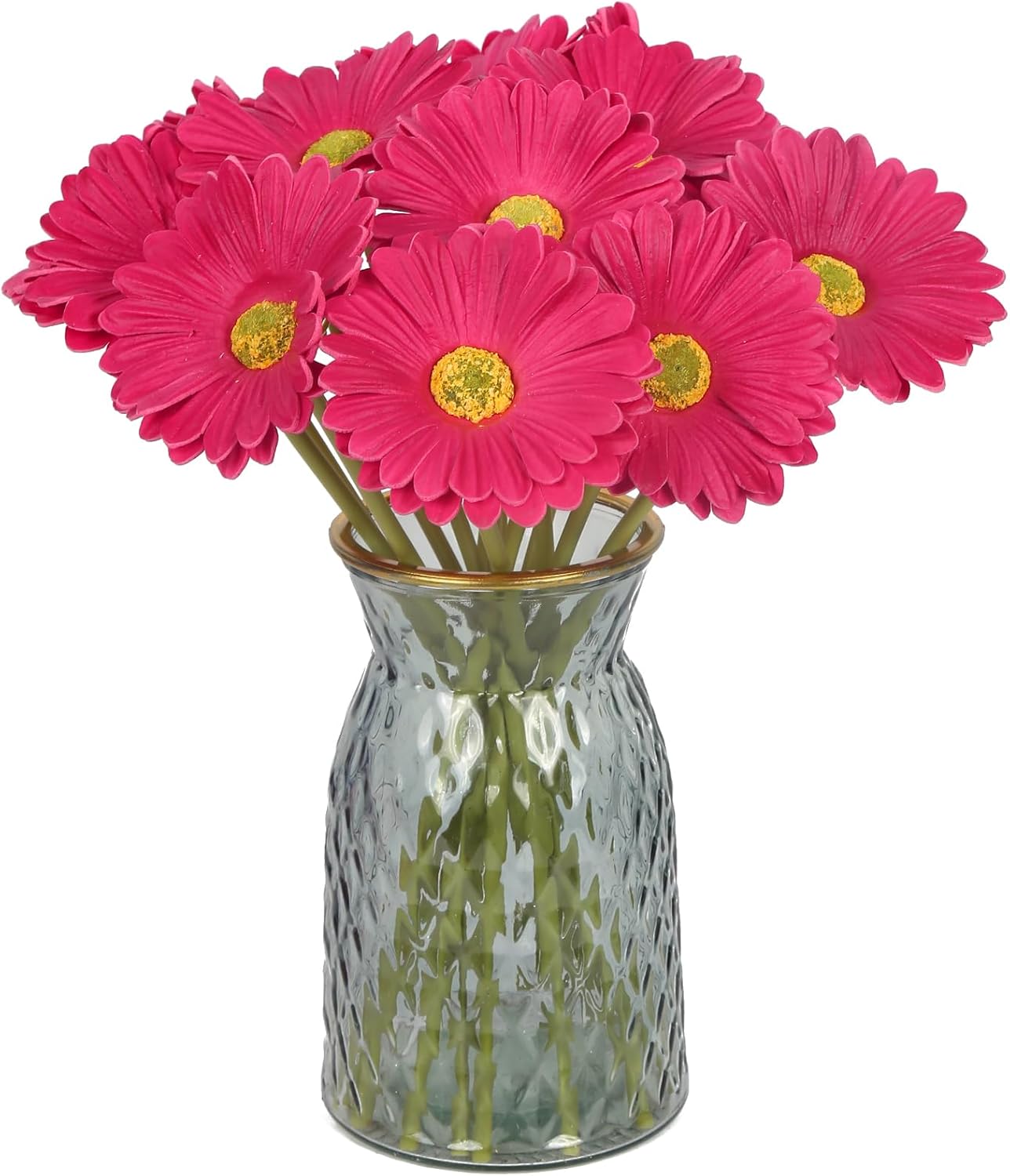 Daisy Flowers Artificial,20PCS Yellow Gerbera Daisy Artificial Flowers Fake Daisies for Wedding Party Office Home Decorations(Yellow)