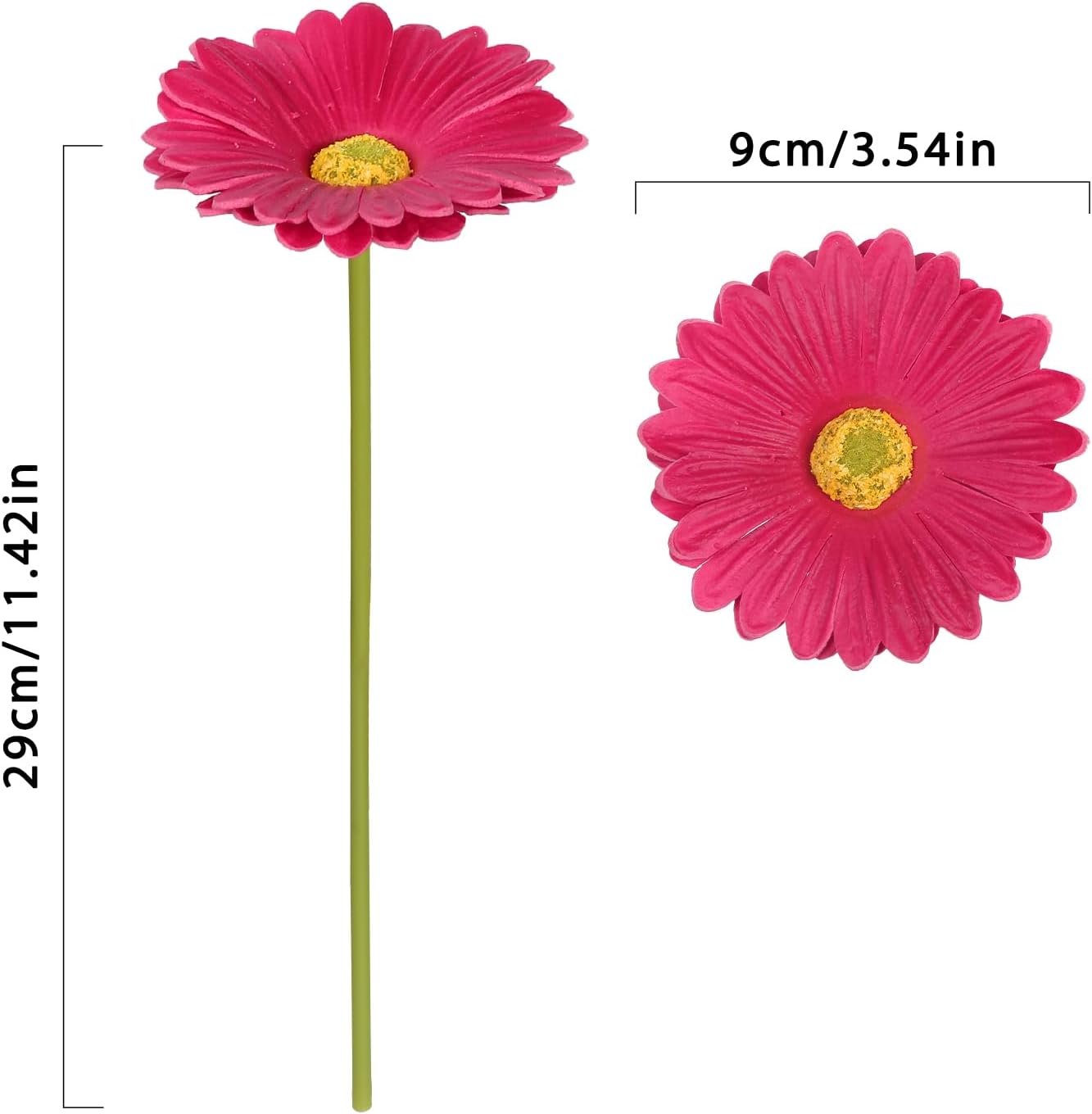 Daisy Flowers Artificial,20PCS Yellow Gerbera Daisy Artificial Flowers Fake Daisies for Wedding Party Office Home Decorations(Yellow)