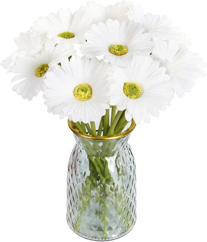 Daisy Flowers Artificial,20PCS Yellow Gerbera Daisy Artificial Flowers Fake Daisies for Wedding Party Office Home Decorations(Yellow)