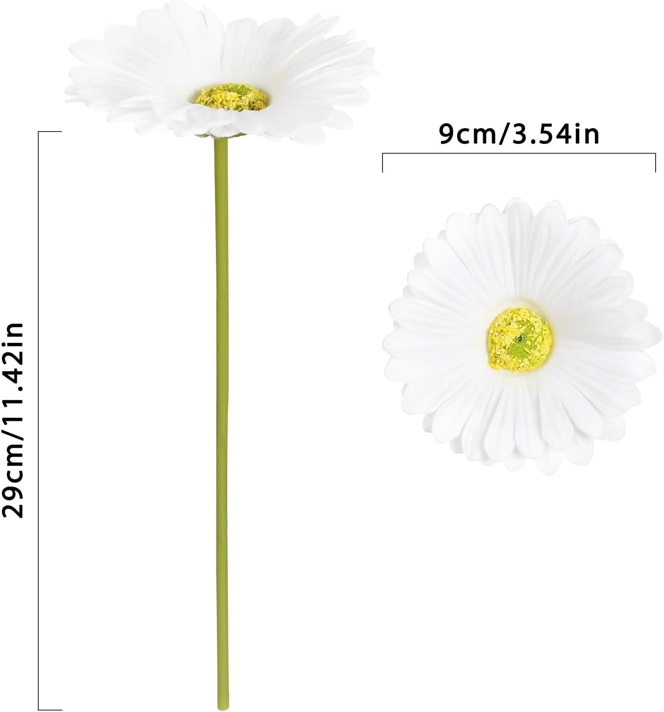 Daisy Flowers Artificial,20PCS Yellow Gerbera Daisy Artificial Flowers Fake Daisies for Wedding Party Office Home Decorations(Yellow)