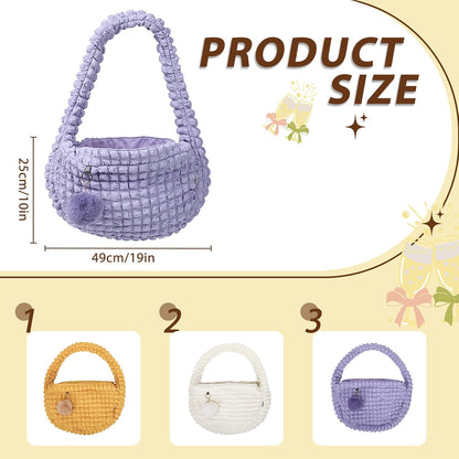 Pet Sling Carrier for Kittens Puppies, Puffy Quilted Bubble Carrying Pouch with Retaining Clamp and Fluffy Ball, Cross Hands Free Pet Carriers Bag for 11 Lbs Dogs Cats（Yellow）