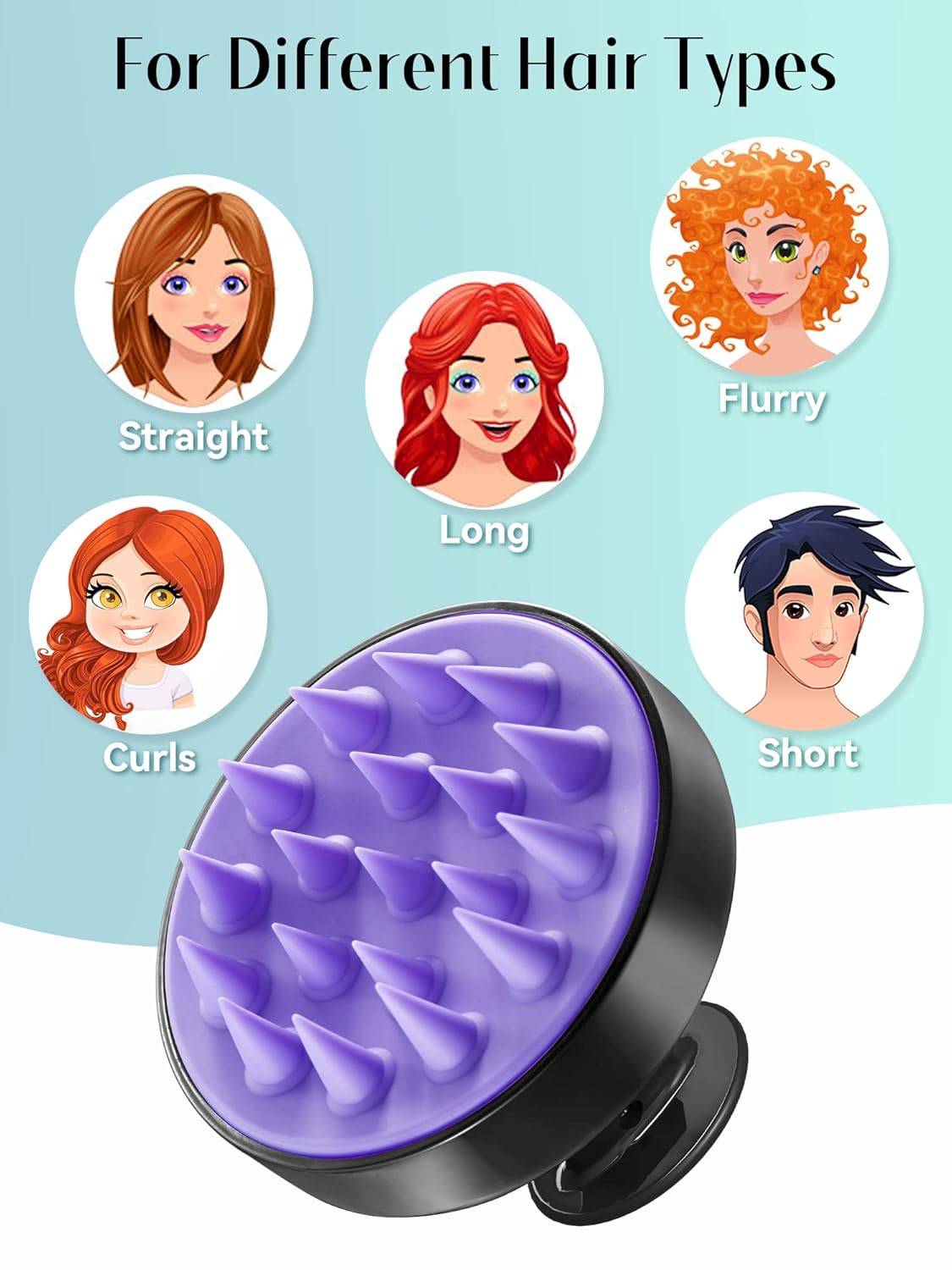 Scalp Massager with Soft Silicone Bristles - Promotes Hair Growth, Exfoliates Scalp, Removes Dandruff, and Enhances Shampoo Cleansing, Yellow