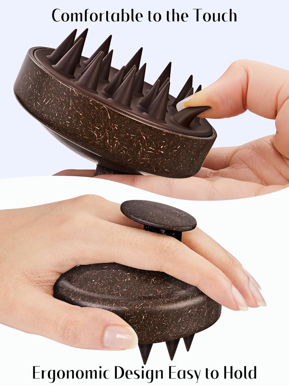 Scalp Massager with Soft Silicone Bristles - Promotes Hair Growth, Exfoliates Scalp, Removes Dandruff, and Enhances Shampoo Cleansing, Yellow