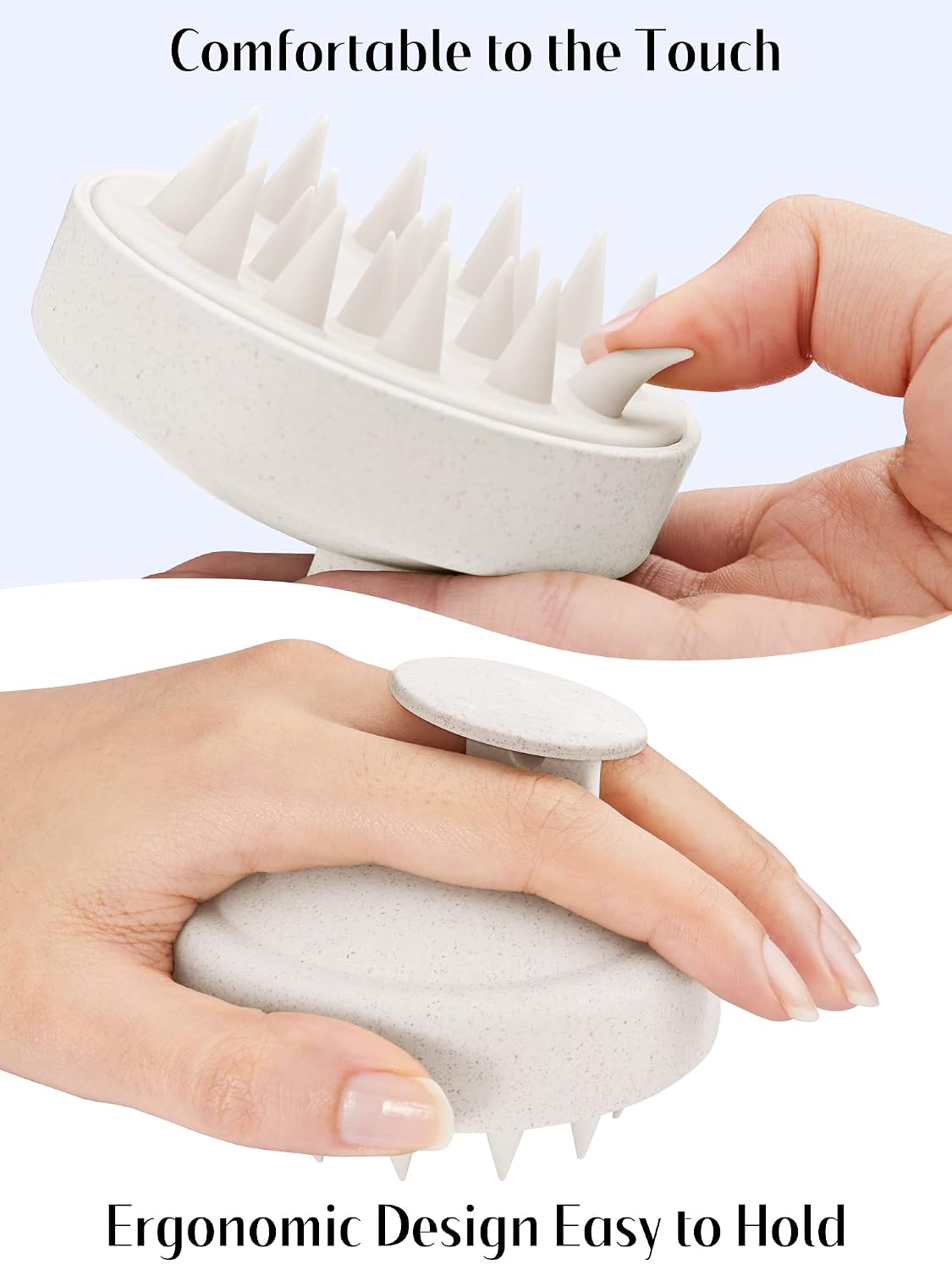 Scalp Massager with Soft Silicone Bristles - Promotes Hair Growth, Exfoliates Scalp, Removes Dandruff, and Enhances Shampoo Cleansing, Yellow