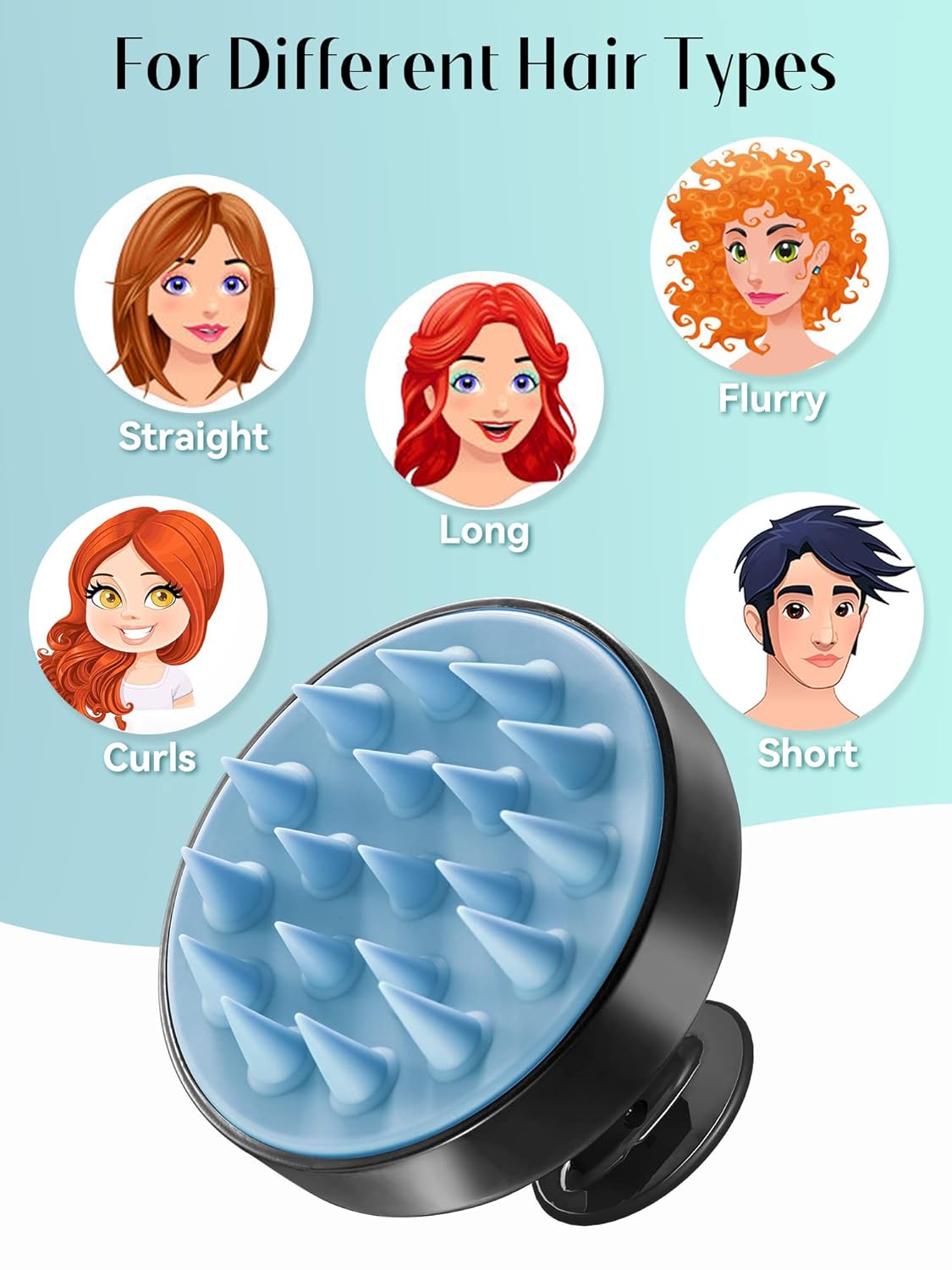 Scalp Massager with Soft Silicone Bristles - Promotes Hair Growth, Exfoliates Scalp, Removes Dandruff, and Enhances Shampoo Cleansing, Yellow