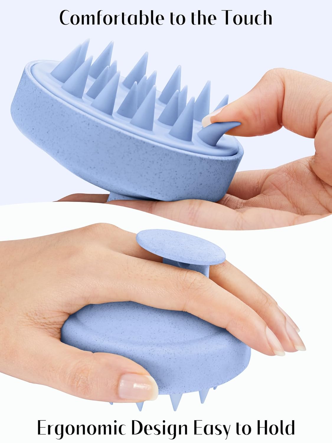 Scalp Massager with Soft Silicone Bristles - Promotes Hair Growth, Exfoliates Scalp, Removes Dandruff, and Enhances Shampoo Cleansing, Yellow