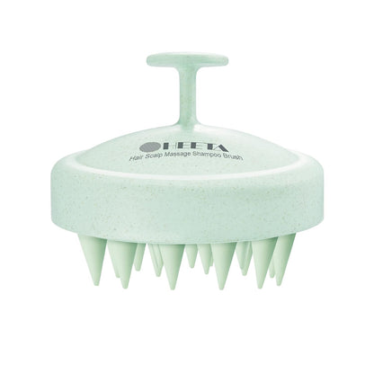 Scalp Massager with Soft Silicone Bristles - Promotes Hair Growth, Exfoliates Scalp, Removes Dandruff, and Enhances Shampoo Cleansing, Yellow