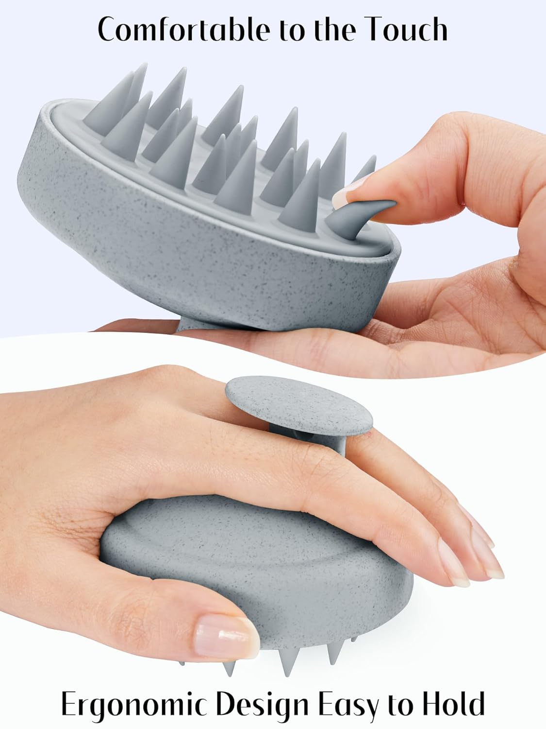 Scalp Massager with Soft Silicone Bristles - Promotes Hair Growth, Exfoliates Scalp, Removes Dandruff, and Enhances Shampoo Cleansing, Yellow