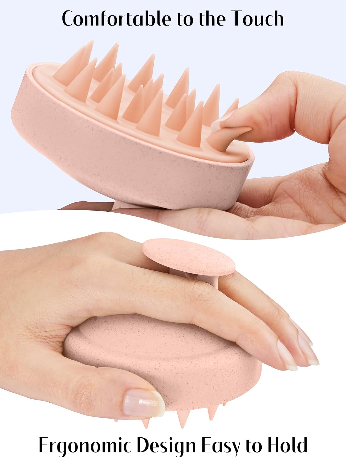 Scalp Massager with Soft Silicone Bristles - Promotes Hair Growth, Exfoliates Scalp, Removes Dandruff, and Enhances Shampoo Cleansing, Yellow
