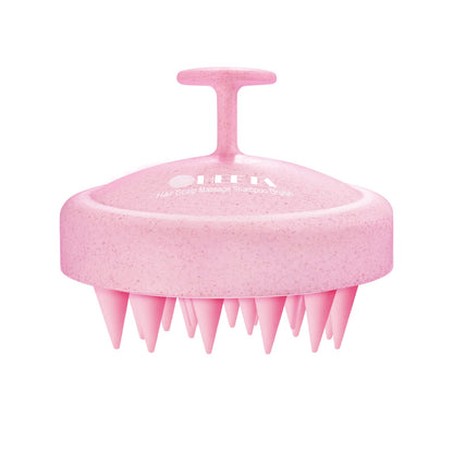 Scalp Massager with Soft Silicone Bristles - Promotes Hair Growth, Exfoliates Scalp, Removes Dandruff, and Enhances Shampoo Cleansing, Yellow