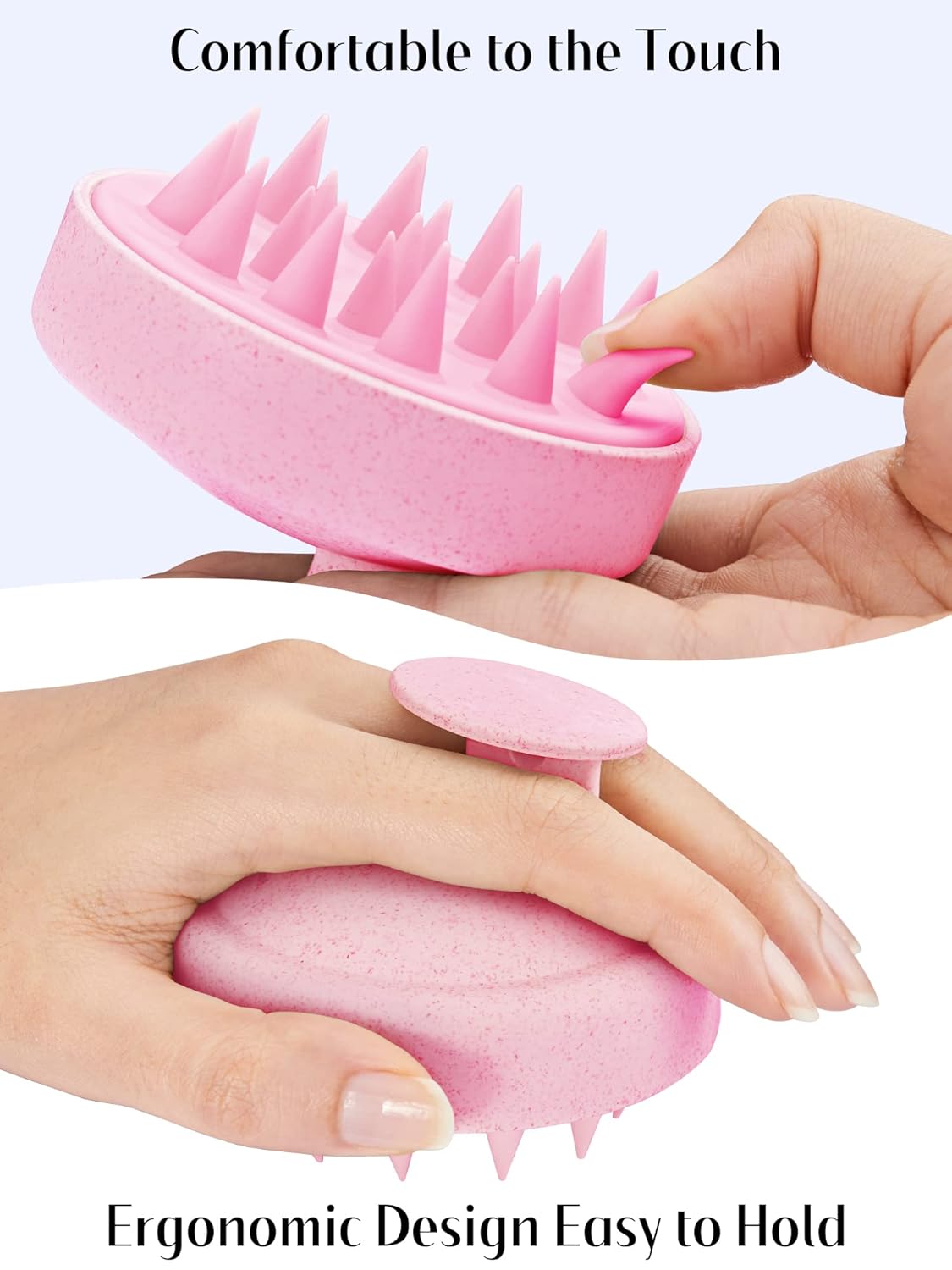 Scalp Massager with Soft Silicone Bristles - Promotes Hair Growth, Exfoliates Scalp, Removes Dandruff, and Enhances Shampoo Cleansing, Yellow
