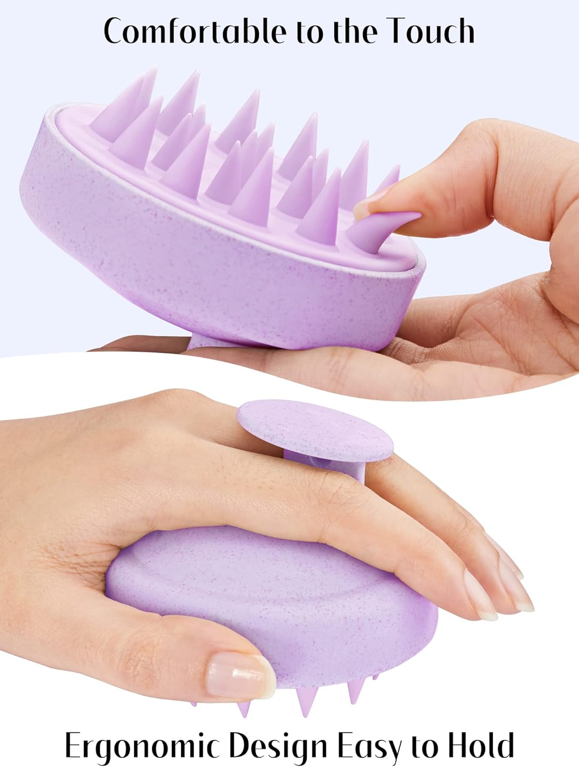 Scalp Massager with Soft Silicone Bristles - Promotes Hair Growth, Exfoliates Scalp, Removes Dandruff, and Enhances Shampoo Cleansing, Yellow