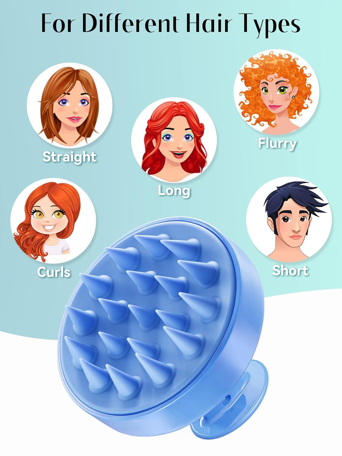 Scalp Massager with Soft Silicone Bristles - Promotes Hair Growth, Exfoliates Scalp, Removes Dandruff, and Enhances Shampoo Cleansing, Yellow