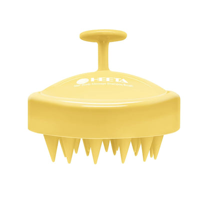 Scalp Massager with Soft Silicone Bristles - Promotes Hair Growth, Exfoliates Scalp, Removes Dandruff, and Enhances Shampoo Cleansing, Yellow