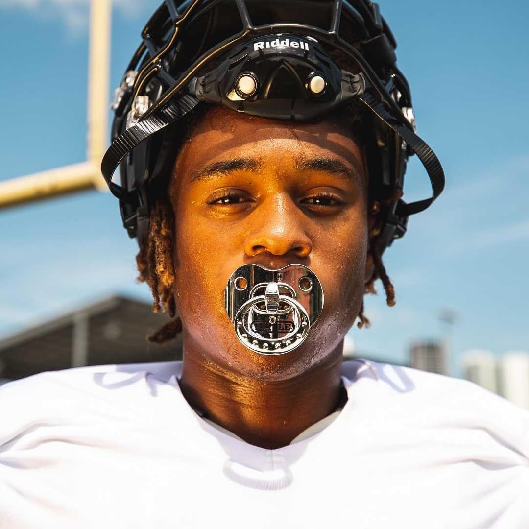 Binky Oxygen Football Mouthguard | Maximum protection for safe secure fit, Built-in airflow channels, No boiling required, Advanced composite material