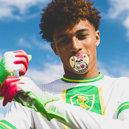 Binky Oxygen Football Mouthguard | Maximum protection for safe secure fit, Built-in airflow channels, No boiling required, Advanced composite material