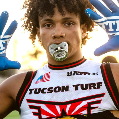 Binky Oxygen Football Mouthguard | Maximum protection for safe secure fit, Built-in airflow channels, No boiling required, Advanced composite material