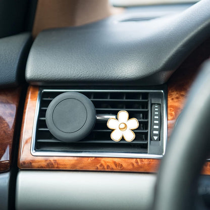 Daisy Flower Car Air Vent Clips,3/3.3 Cm,Red, Pink, White) | Cute Aesthetic Dashboard Accessories, Clip-on Fits AC Vents, Floral Charm Decor for Vehicle Interior Styling