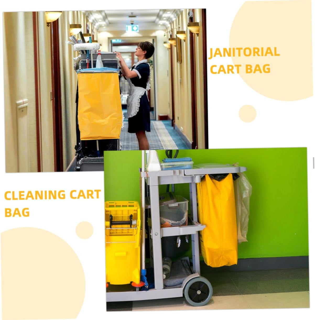 2pcs Janitorial Bags for Housekeeping Cart Cleaning Caddy Contractor Bags for Car