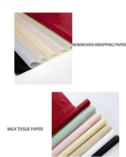 96 Sheet Tissue Flower Wrapping Paper Cotton Wrapping Flower Paper Withdrawable Lining Paper Non-woven Waterproof Floral Bouquet Wraps For Florist Packaging Arrangement (Light Yellow)