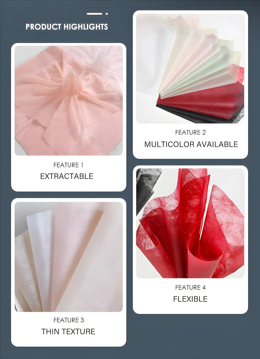 96 Sheet Tissue Flower Wrapping Paper Cotton Wrapping Flower Paper Withdrawable Lining Paper Non-woven Waterproof Floral Bouquet Wraps For Florist Packaging Arrangement (Light Yellow)