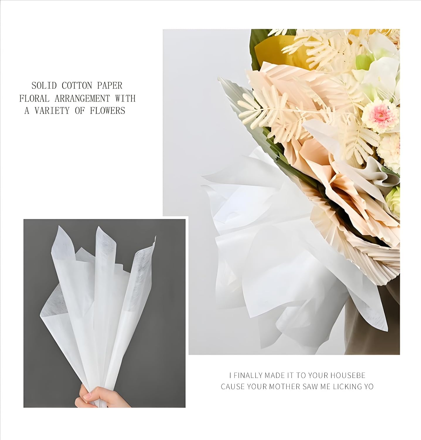 96 Sheet Tissue Flower Wrapping Paper Cotton Wrapping Flower Paper Withdrawable Lining Paper Non-woven Waterproof Floral Bouquet Wraps For Florist Packaging Arrangement (Light Yellow)