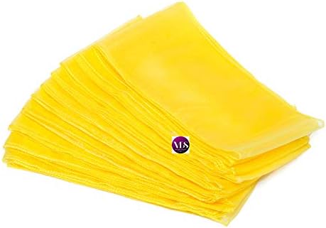 Pack of 100 Organza Chair Sashes for Weddings & Events Décor | Sheer Shiny Dining Chair Bows for Banquet, Party, Reception | Reusable Decorative Sash for Folding & Chiavari Chairs - Yellow